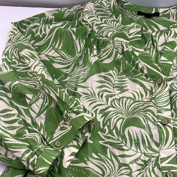 Sanctuary Green Leaf Print Cotton Tunic - Picture 4 of 13